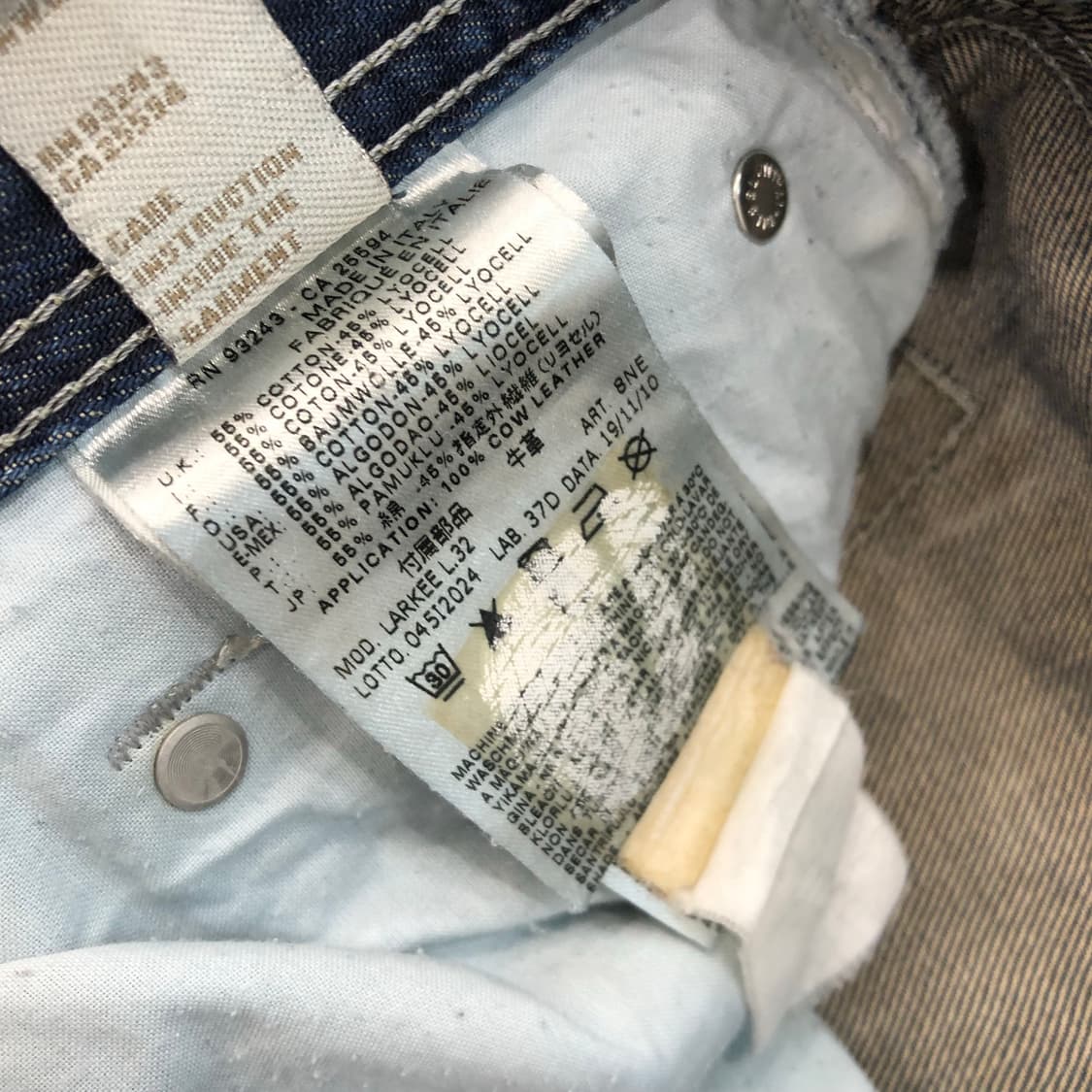 디젤 디스 워싱 데님 팬츠 상품이미지8