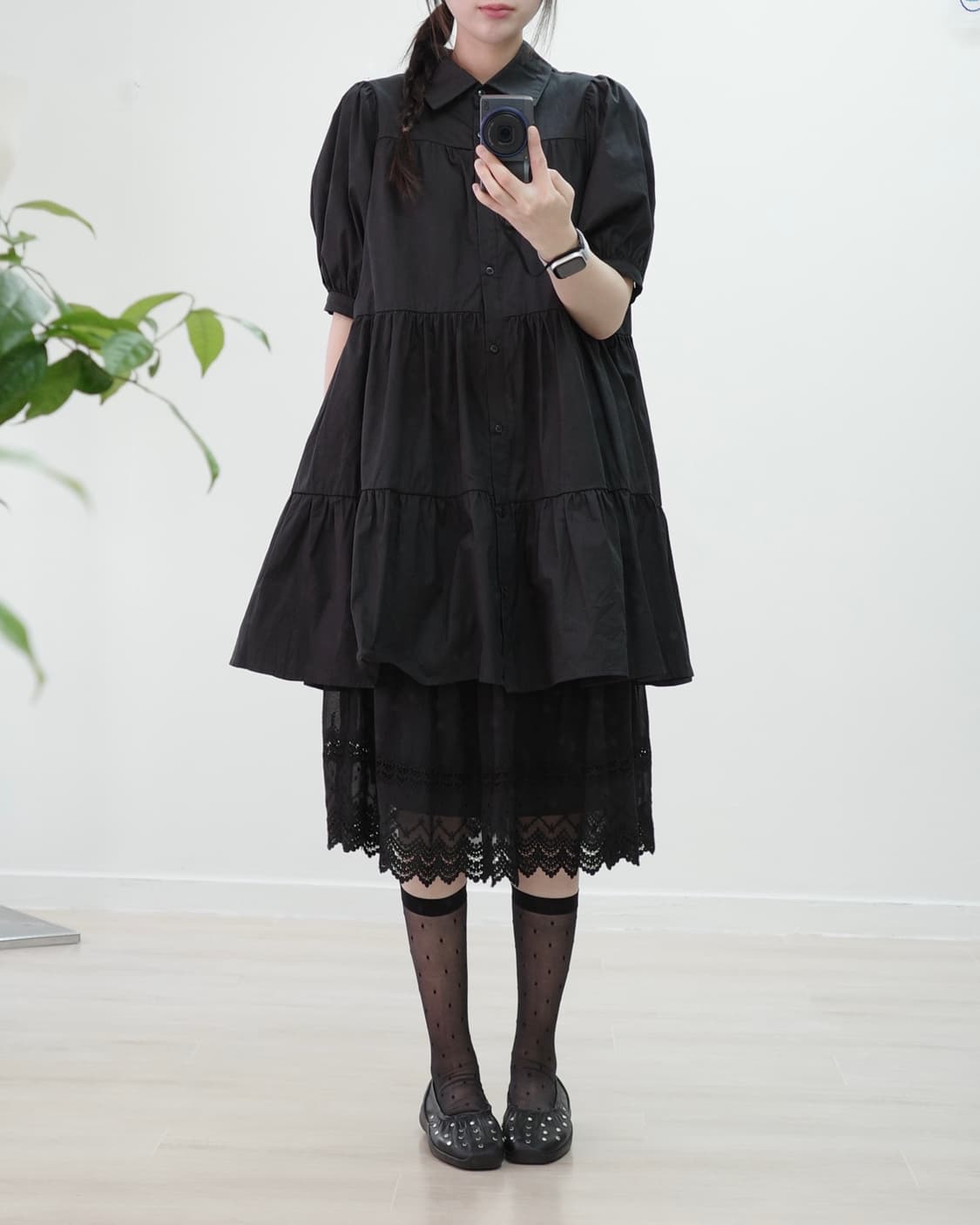 GRL black kangkang frill one-piece 상품이미지2