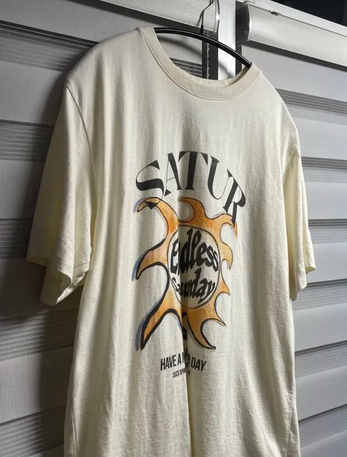 세터 썬 레트로 반팔 아이보리 XL(100-105) 상품이미지1