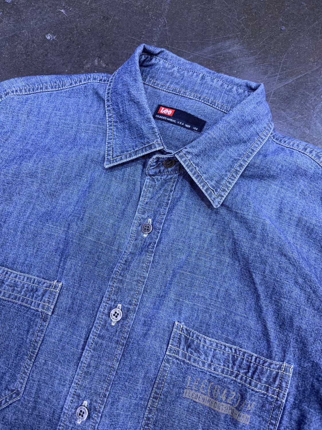 Lee 샴브레이 셔츠 042 데님남방 청셔츠 100 상품이미지3