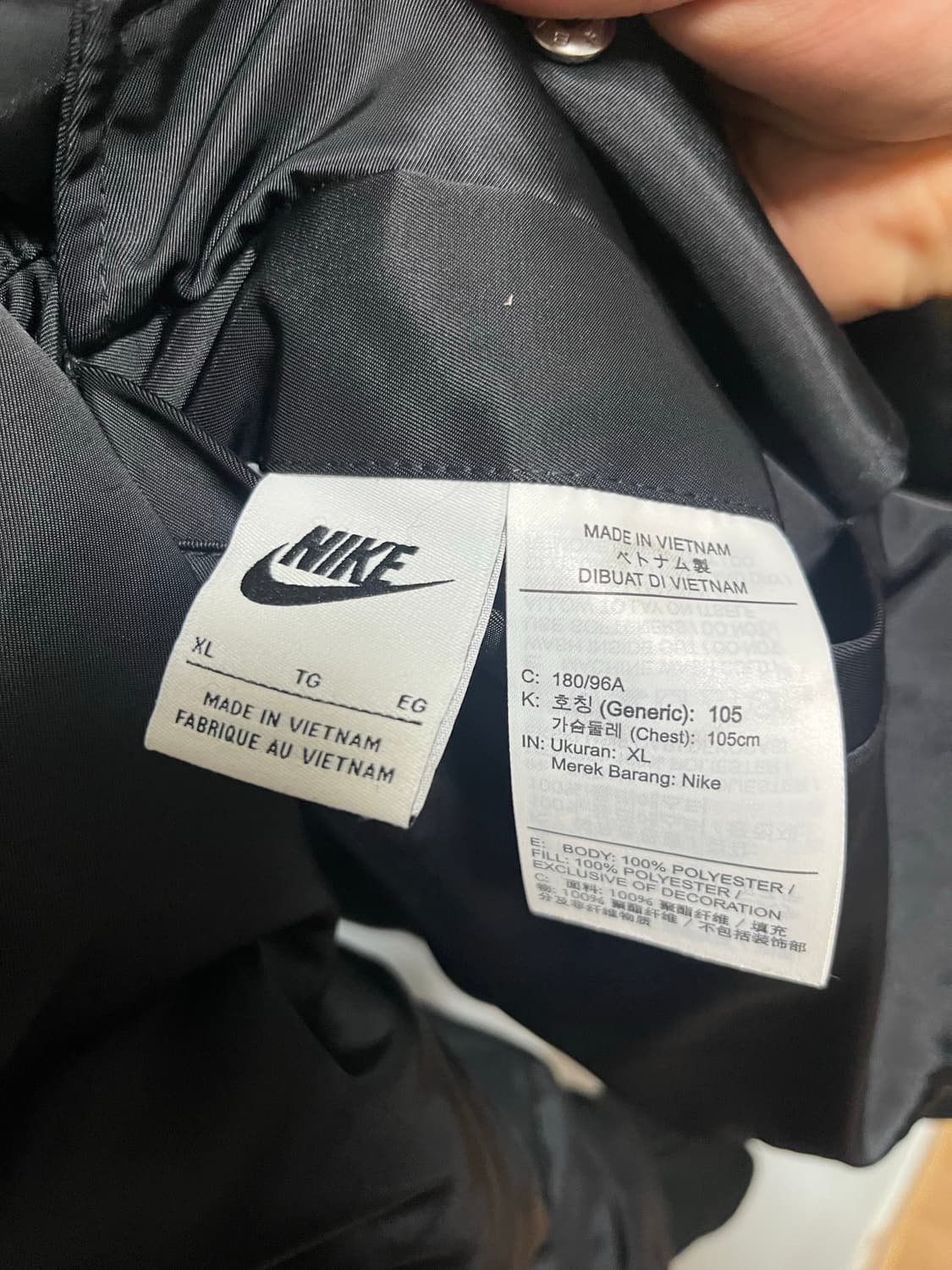 나이키 스우시 봄버 리버시블 패딩자켓 상품이미지6