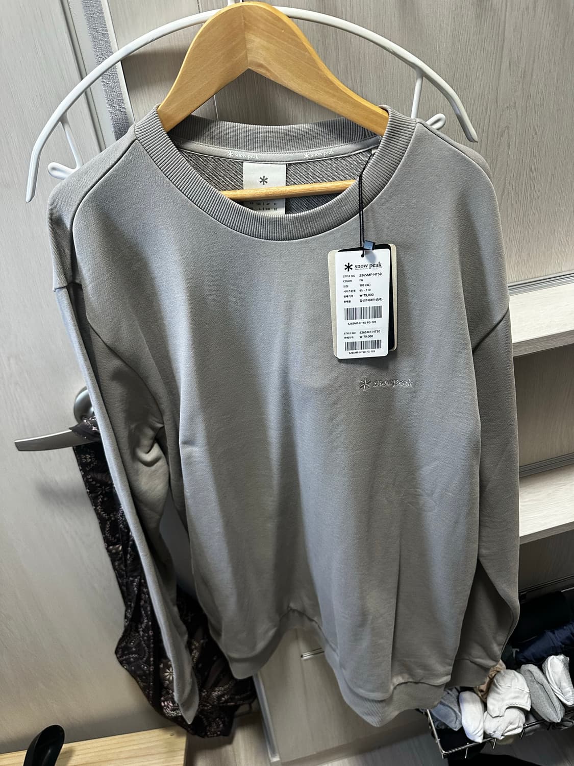 스노우피크 맨투맨 새상품 상품이미지1