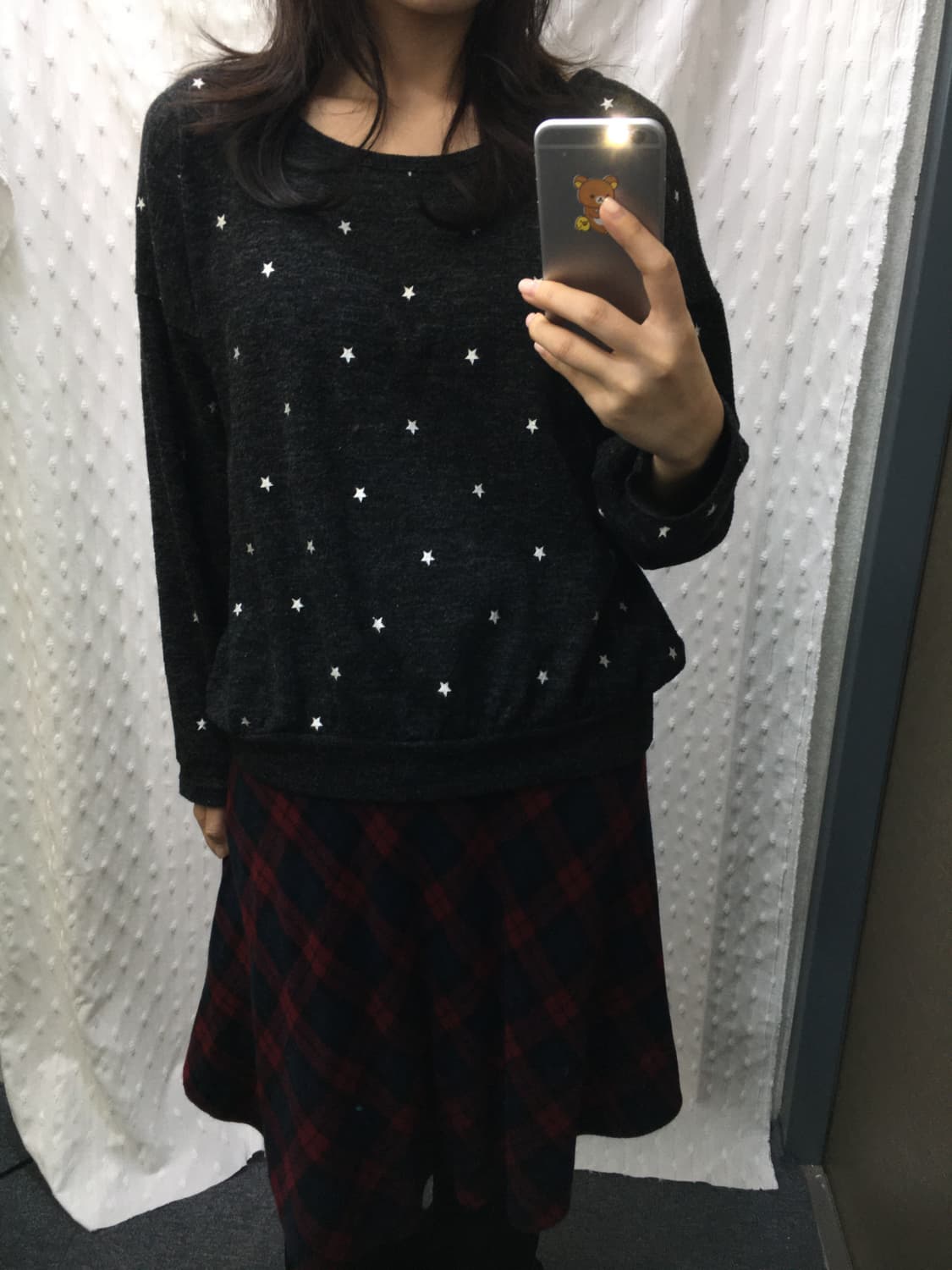 다크그레이 별 패턴 니트 상품이미지3