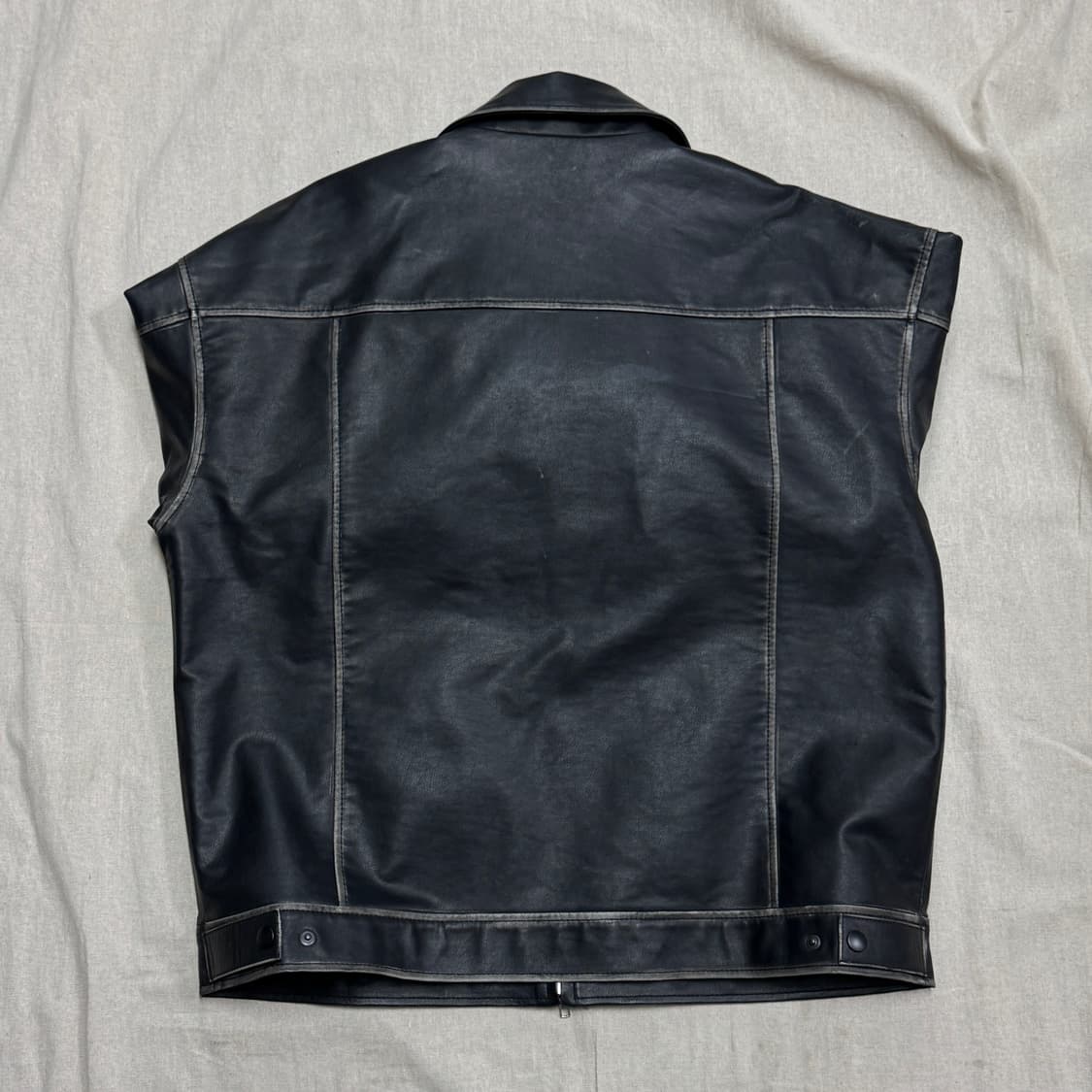 도프제이슨 빈티지워싱 레더자켓 XL 상품이미지4