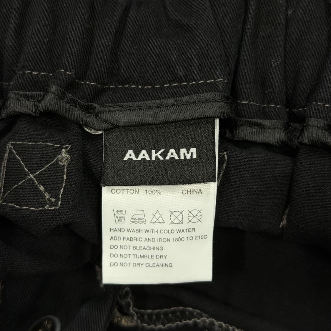 아캄 핀턱 스터드 코튼 팬츠 바지 블랙 1 상품이미지7