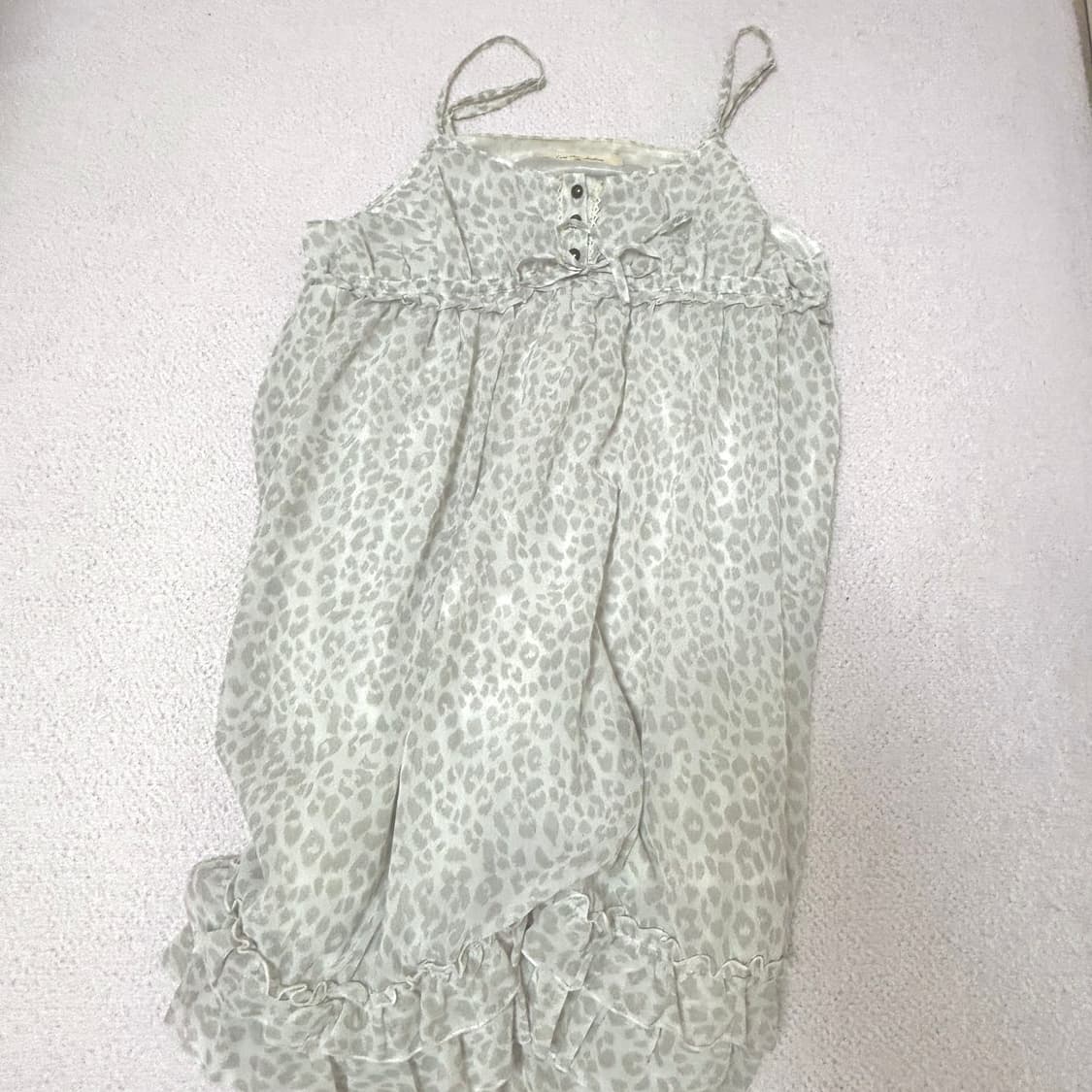 리즈리사 비치타올 가오리 니트 레오파드 원피스 세트 히메갸루 라떼갸루 상품이미지4