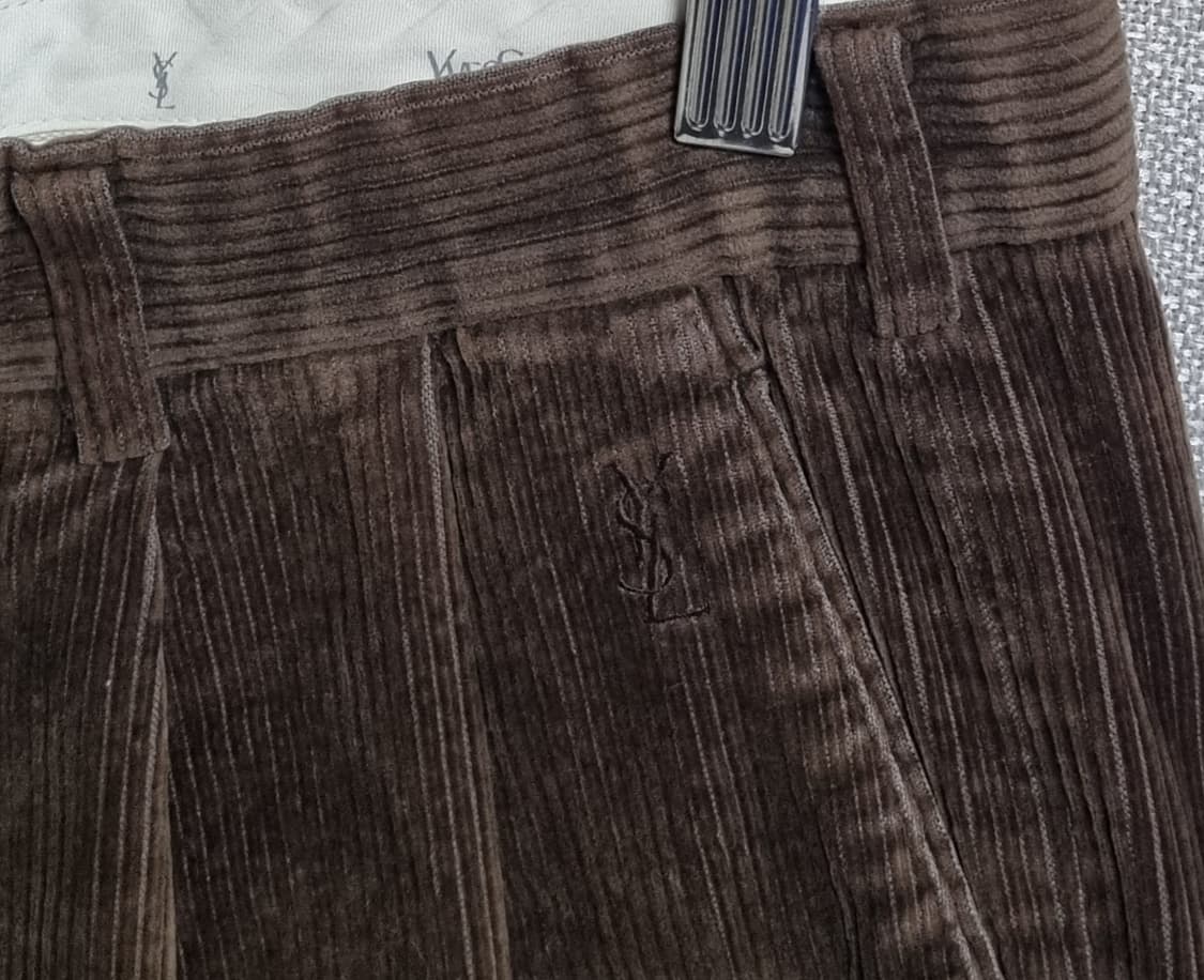 XL (34) 입생로랑 빈티지 브라운 코듀로이 팬츠 상품이미지3