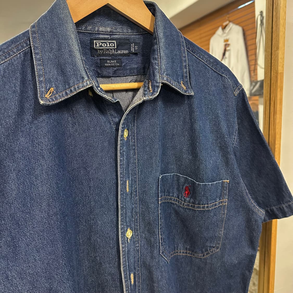 90s 폴로 데님 반팔 셔츠 상품이미지3