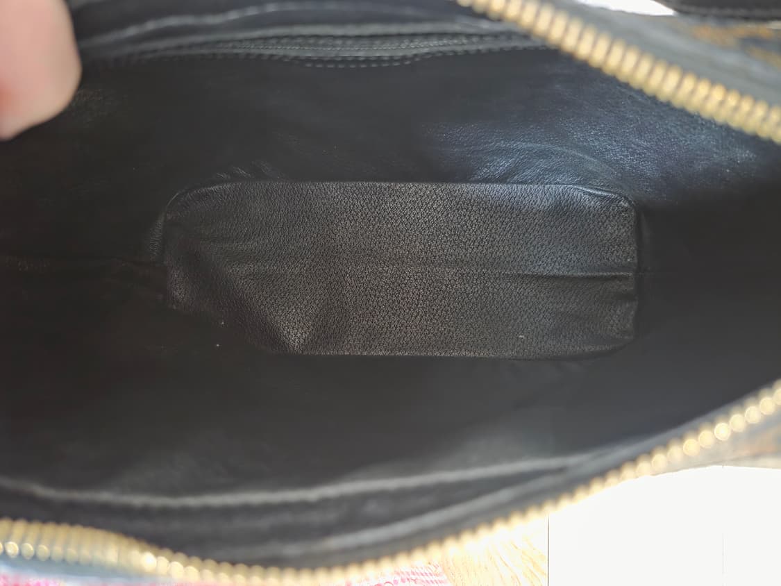 올드 셀린느 블랙 마카담 링 크로스 / 숄더 백 상품이미지6