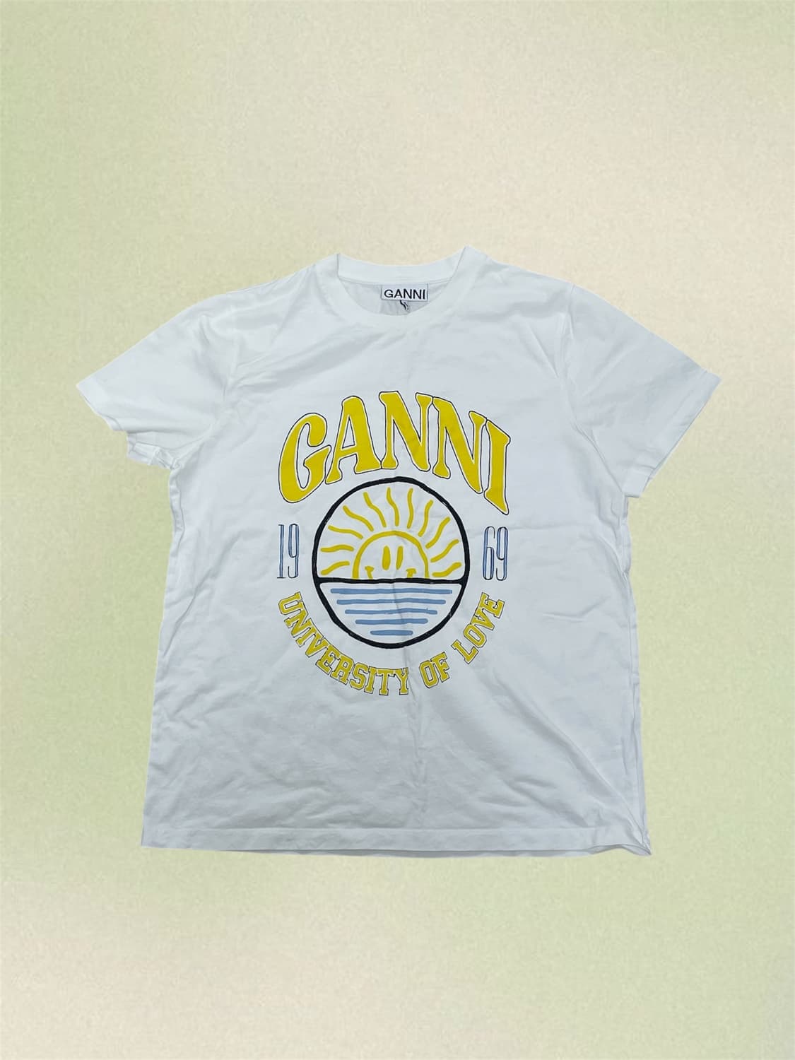 가니 썬 유니버시티 오브 러브 티셔츠 브라이트 화이트 상품이미지1