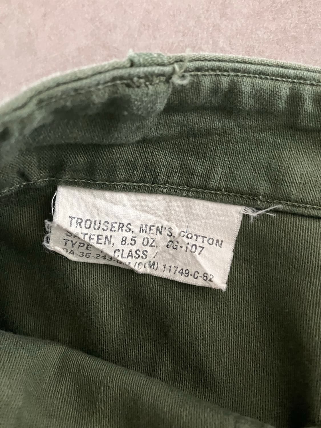 60s us army og107 퍼티그팬츠 상품이미지4