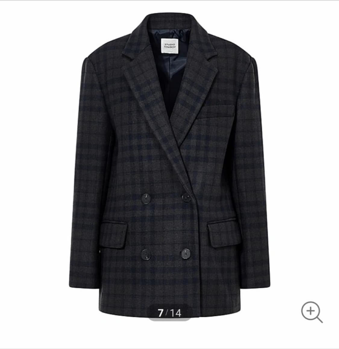 스튜디오톰보이 더블체크코트 상품이미지2