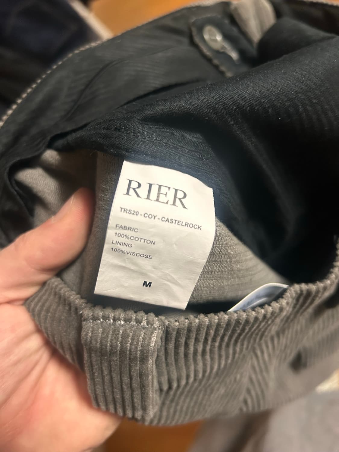 리에르(Rier) 코듀로이 팬츠 M사이즈 캐슬락 컬러  판매 상품이미지4