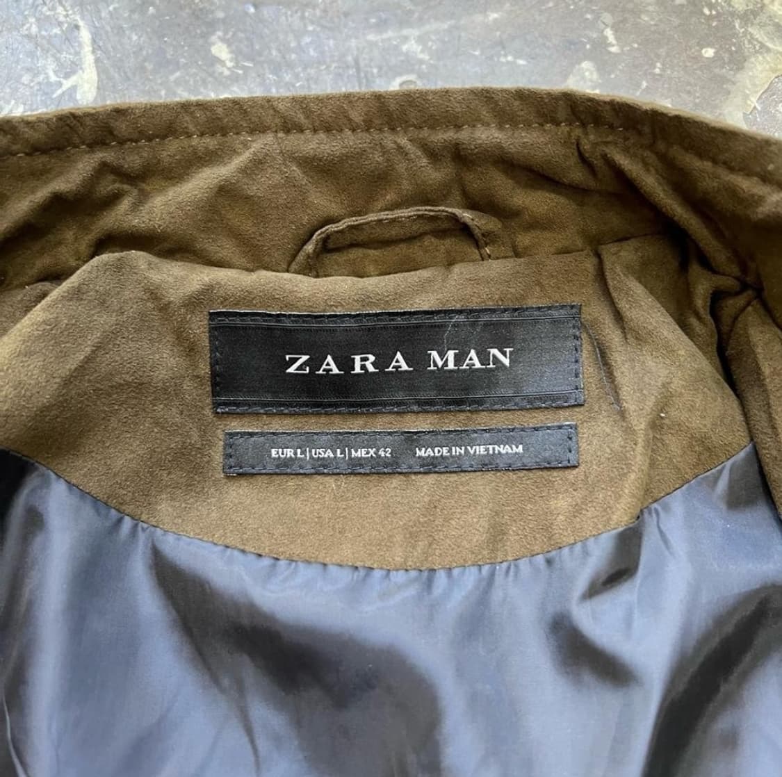 L) ZARA 자라 스웨이드 블루종 자켓 점퍼 상품이미지6