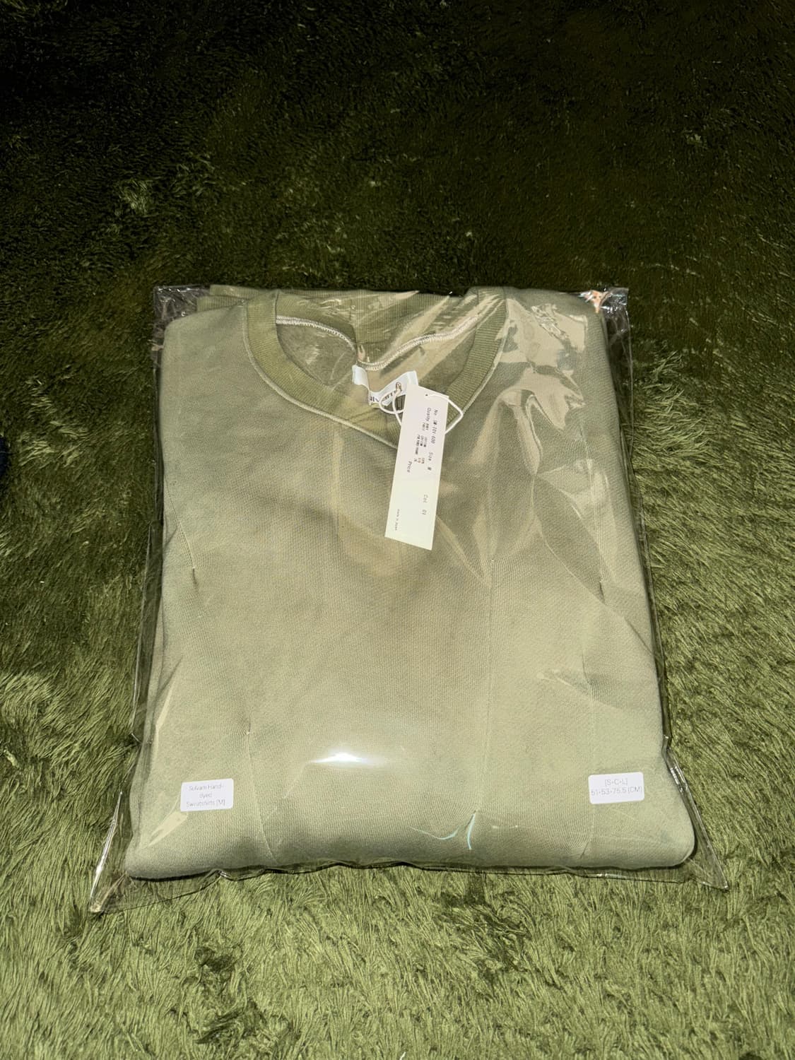 [M] SULVAM 설밤 핸드 다잉 다트 디테일 스웻셔츠 올리브 상품이미지10