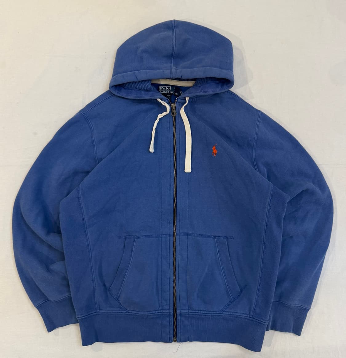 폴로 랄프로렌 와플 후드집업 블루 상품이미지1
