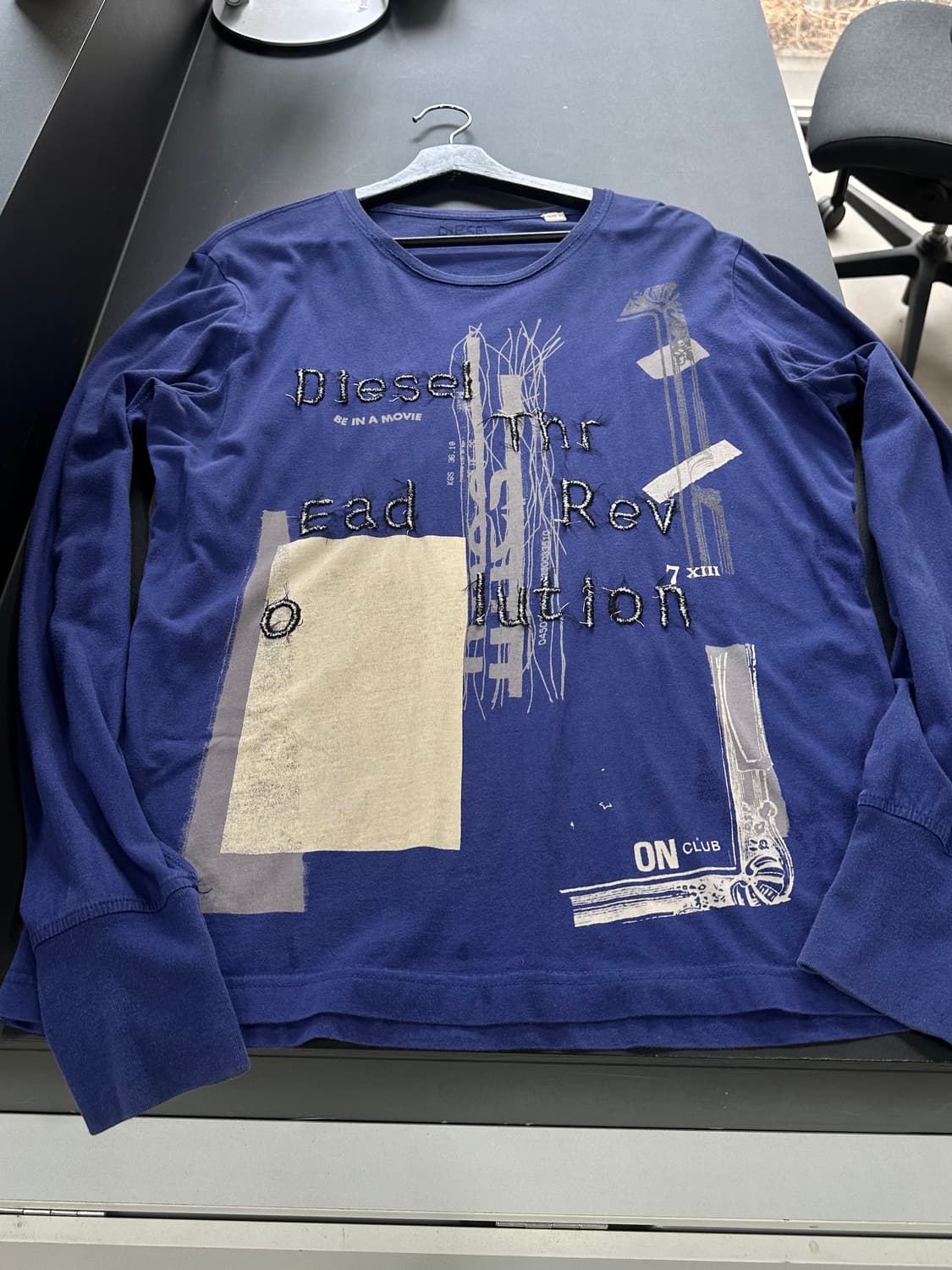 디젤 자수 빈티지프린팅 루즈 롱슬리브  상품이미지5