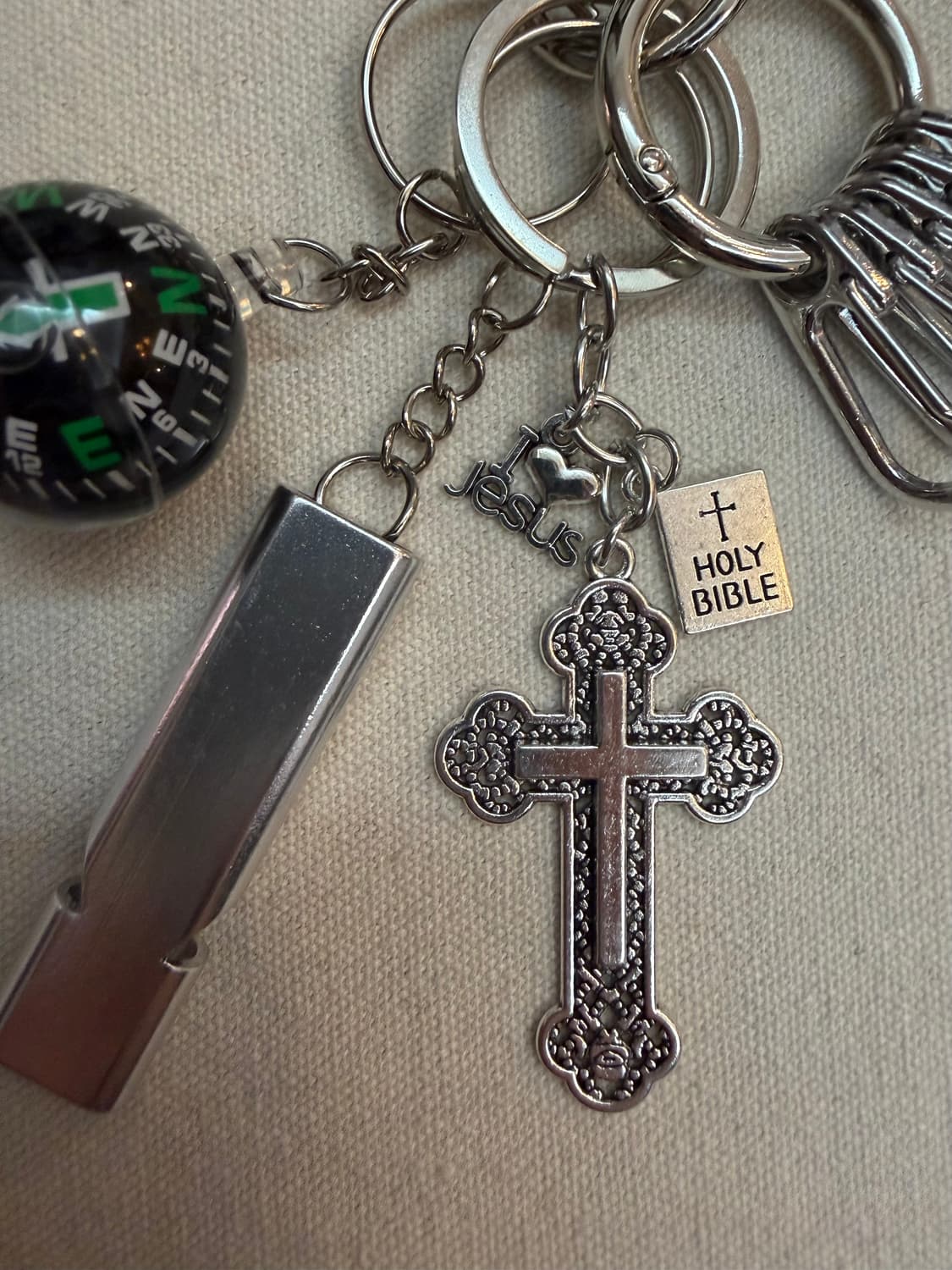 [토곰] 홀리 크로스 컴퍼스 키링 상품이미지3