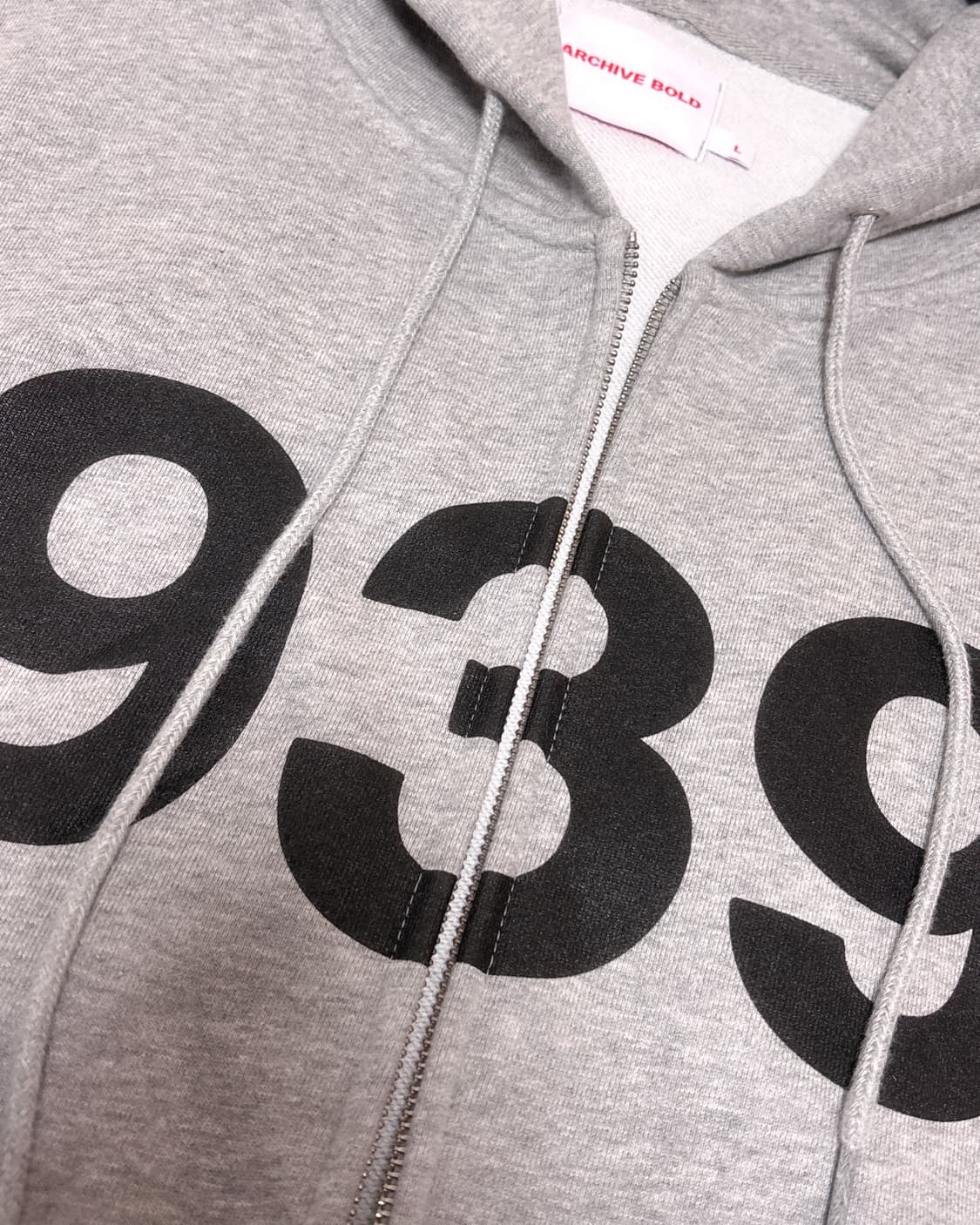 939 아카이브볼드 후드 조끼 그레이 HOOD ZIP-UP 후드티 상품이미지3