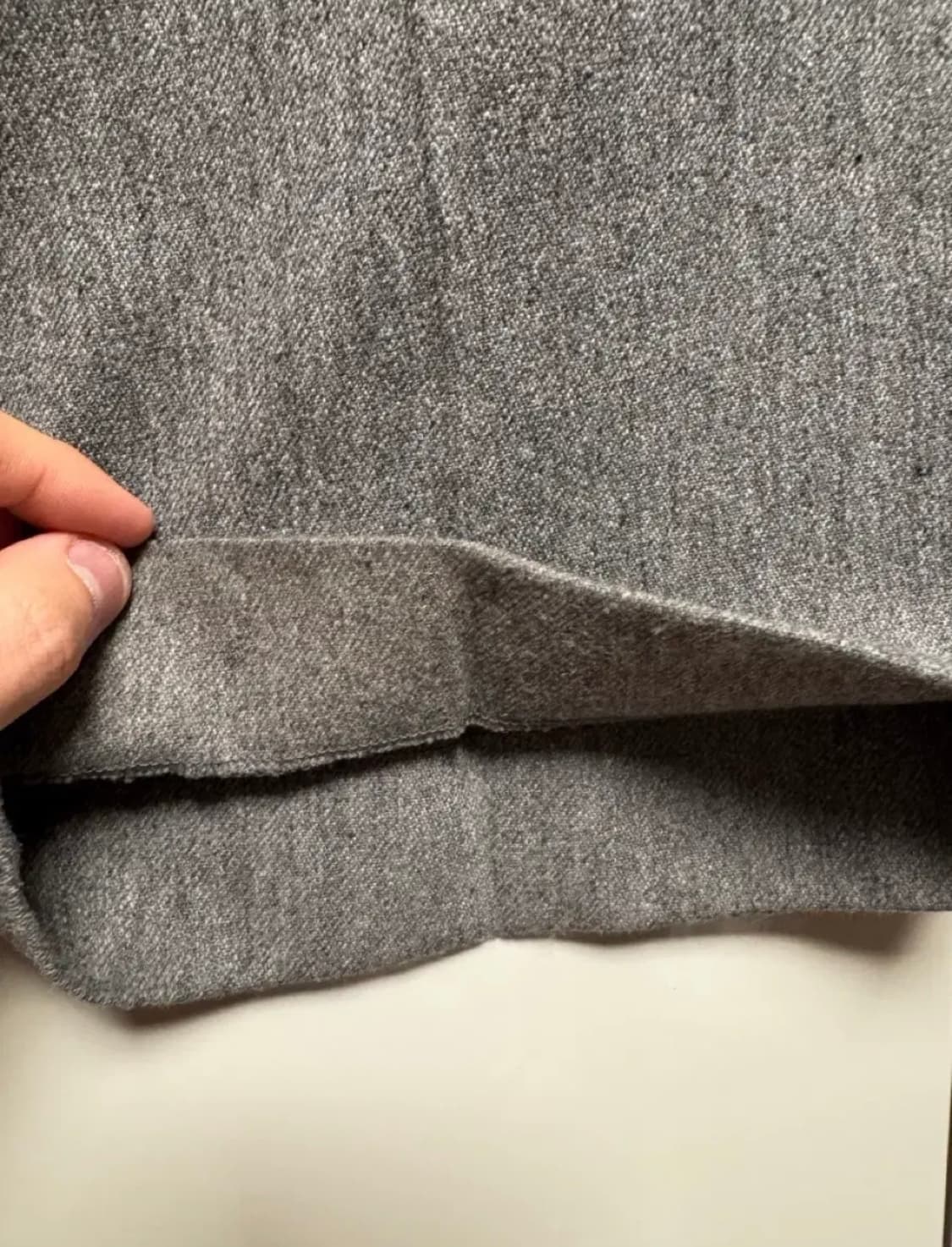 [S] 렉토 25fw 퀸시 벨티드 팬츠 멜란지 그레이 상품이미지4