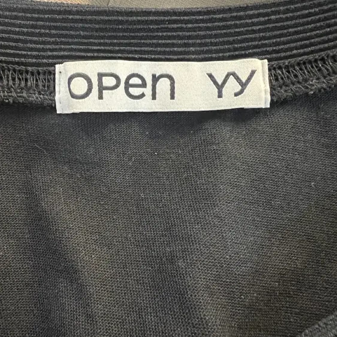 OPEN YY 프린팅 반팔 티셔츠 블랙 1 사이즈 (아이브 안유진 착용) 상품이미지8