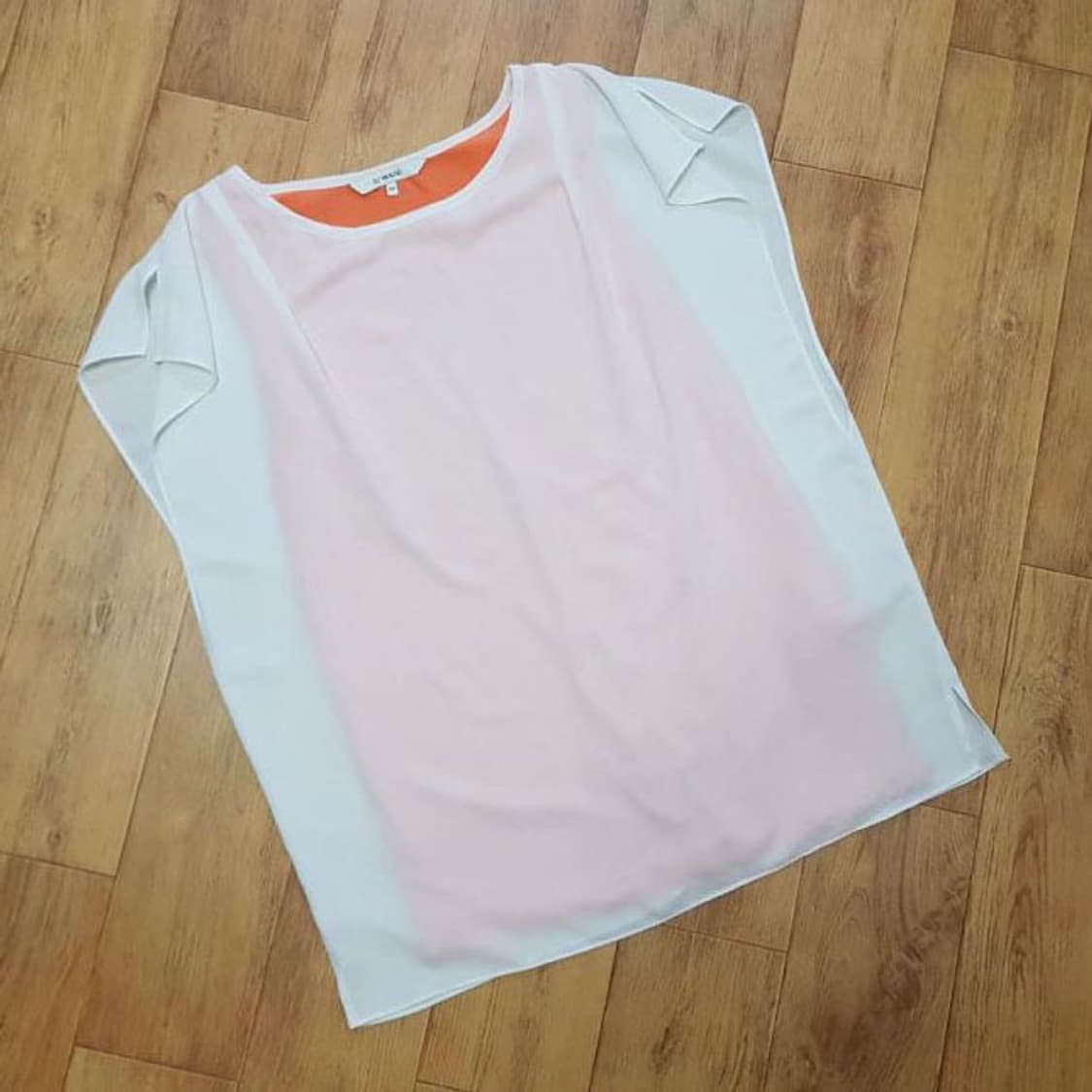 SJ와니(SJ WANI) 투톤 블라우스 55-66 상품이미지1