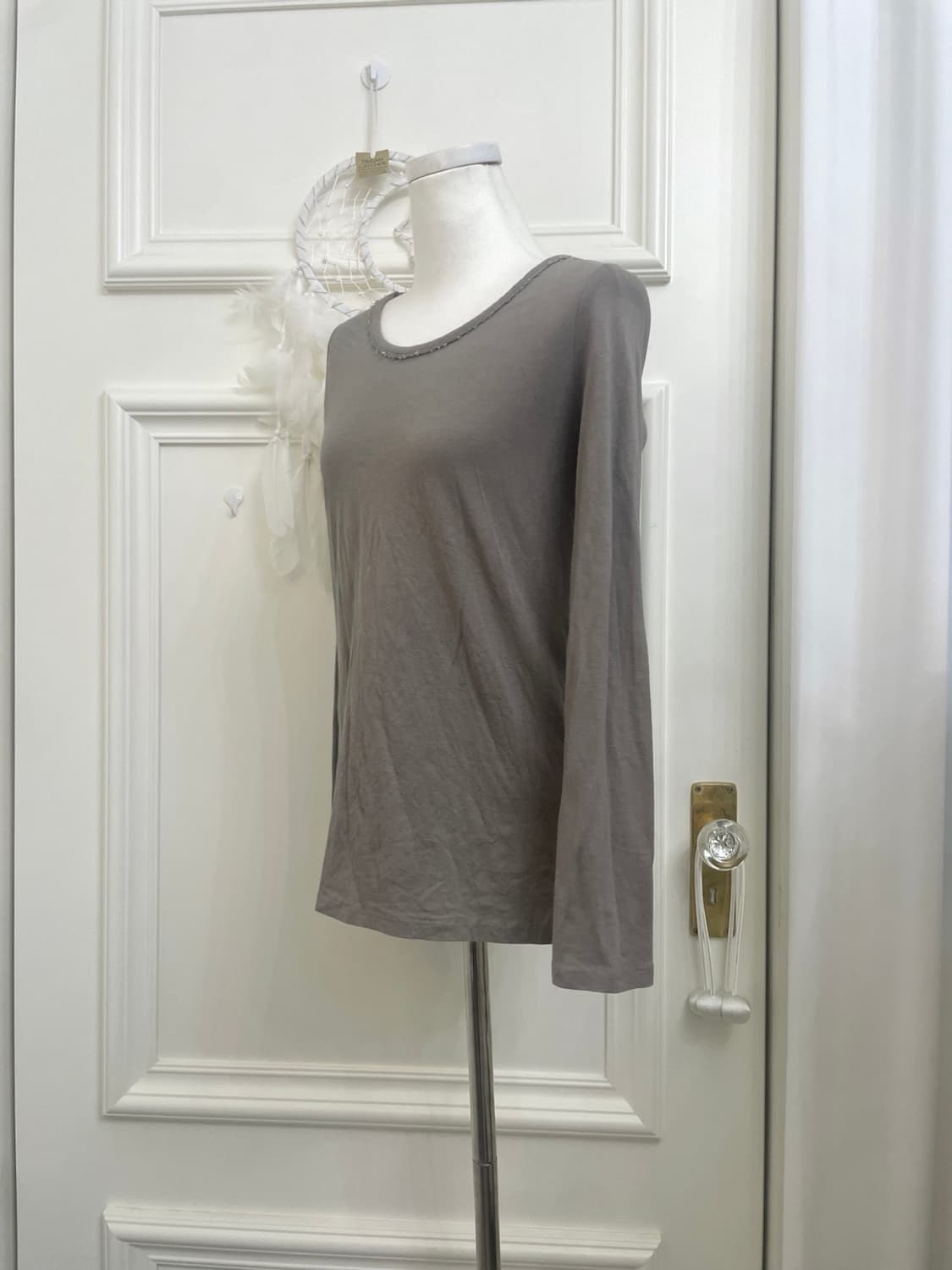 beige cat point warm fur mori vest&khaki 상품이미지9