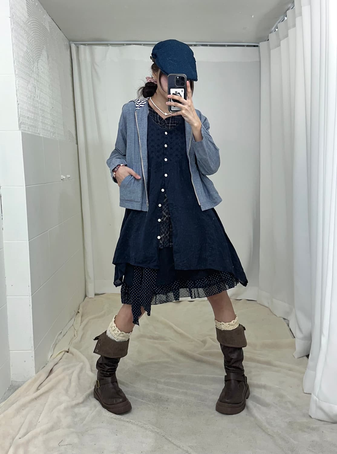 너드 니혼진 네이비 모리걸 코디세트 상품이미지2