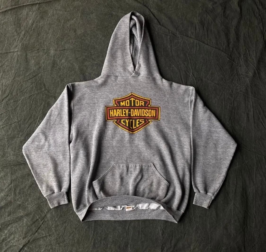 70s russell 러셀×할리데이비슨 후드티 상품이미지1