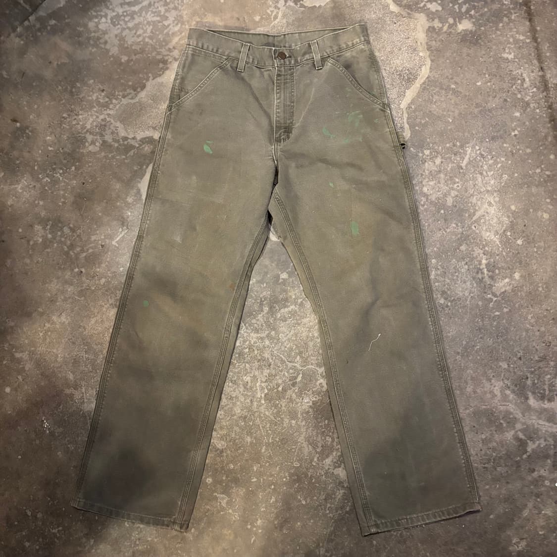 올드 칼하트 덕캔버스 싱글니 카펜터 상품이미지4