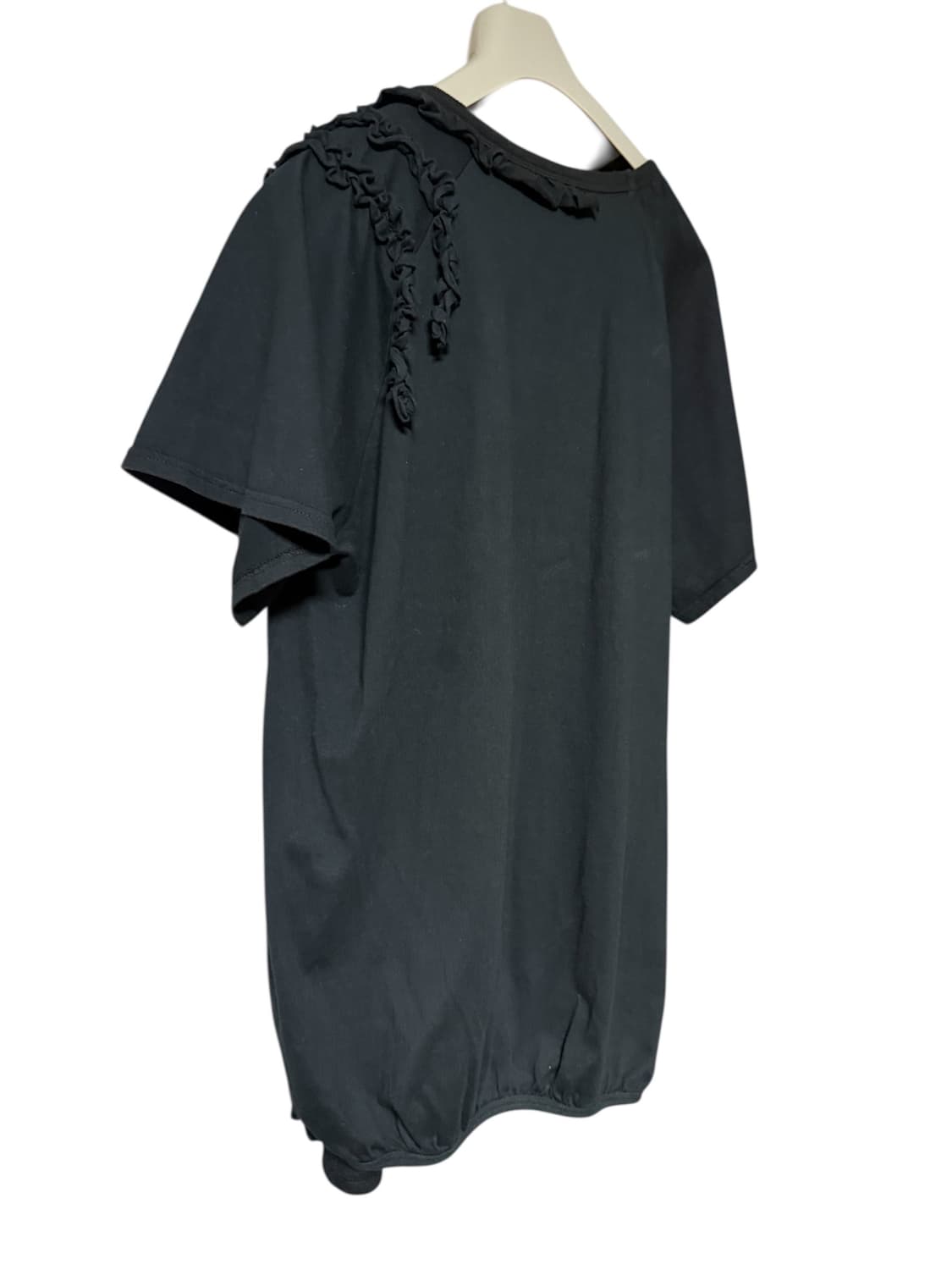 고무 프릴 셔링 티셔츠 상품이미지2