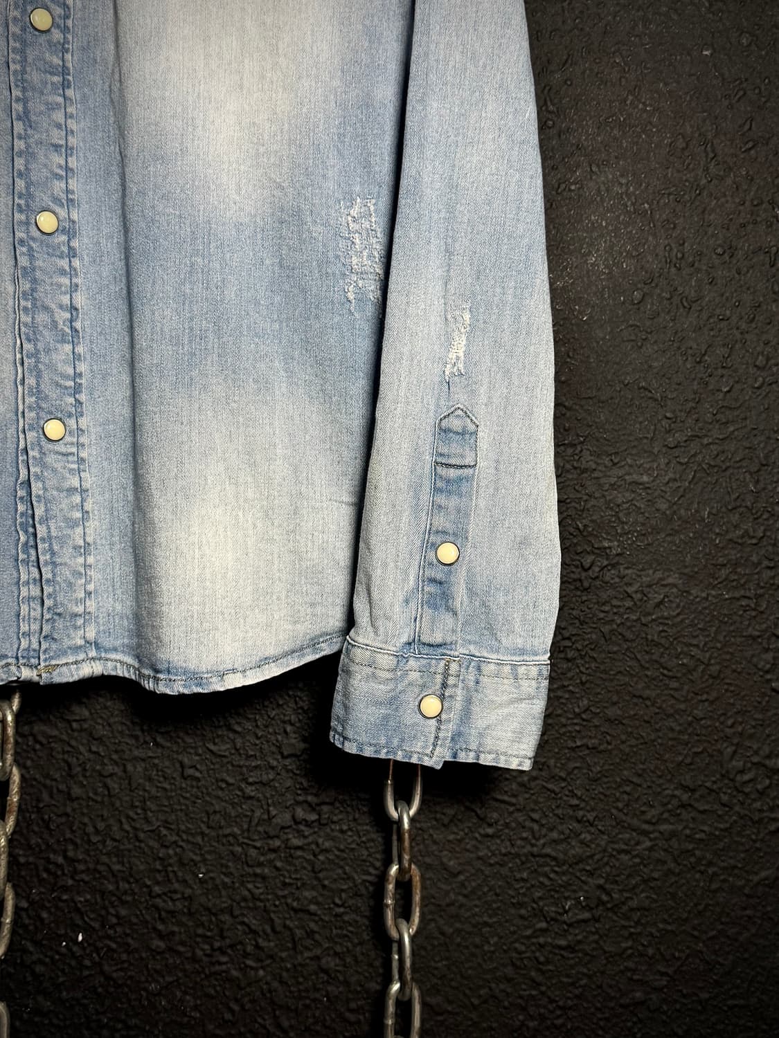 in the attic – Damaged Western Denim Shi 상품이미지5