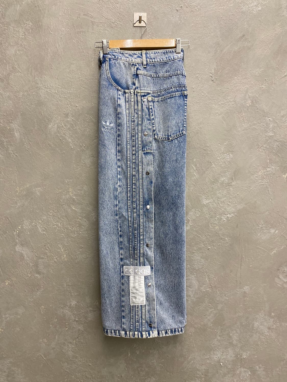 [XS] ADIDAS 아디다스 아디브레이크 데님 와이드 팬츠 상품이미지6