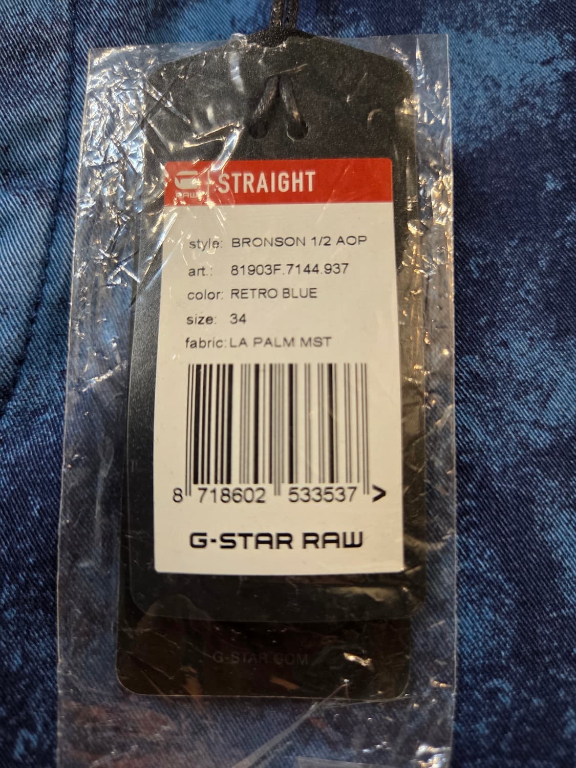 G-Star RAW 블루 데님 반바지(34) 상품이미지5
