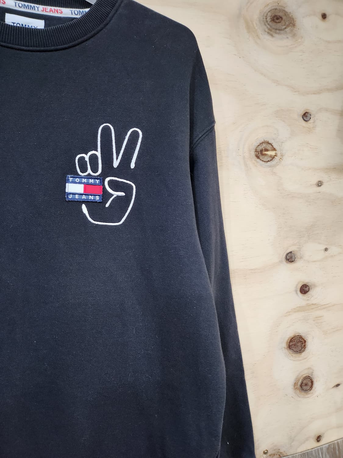 1044) 타미진스 피스 손 자수 맨투맨 상품이미지4