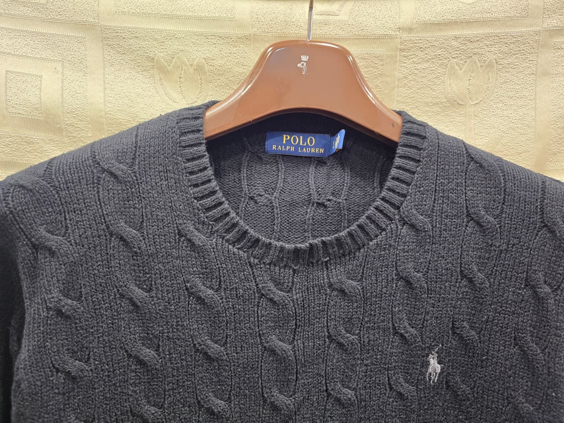 폴로 랄프로렌 네이비 케이블 니트 L(100) 상품이미지2