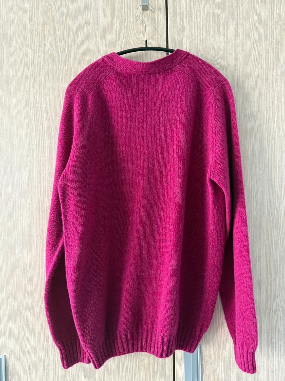 이스트로그 퍼머넌트 핑크색 울 가디건 상품이미지2