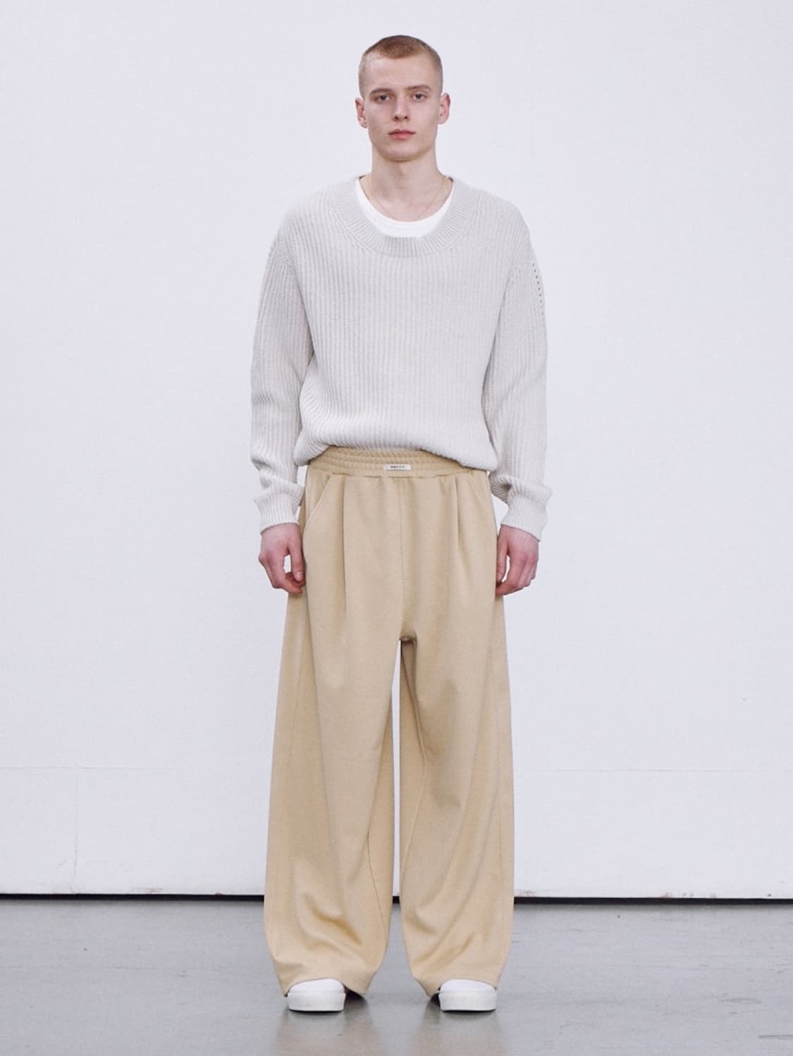 [S] 렉토 트리콧 트라이콧 트레이닝 팬츠 베이지 상품이미지8