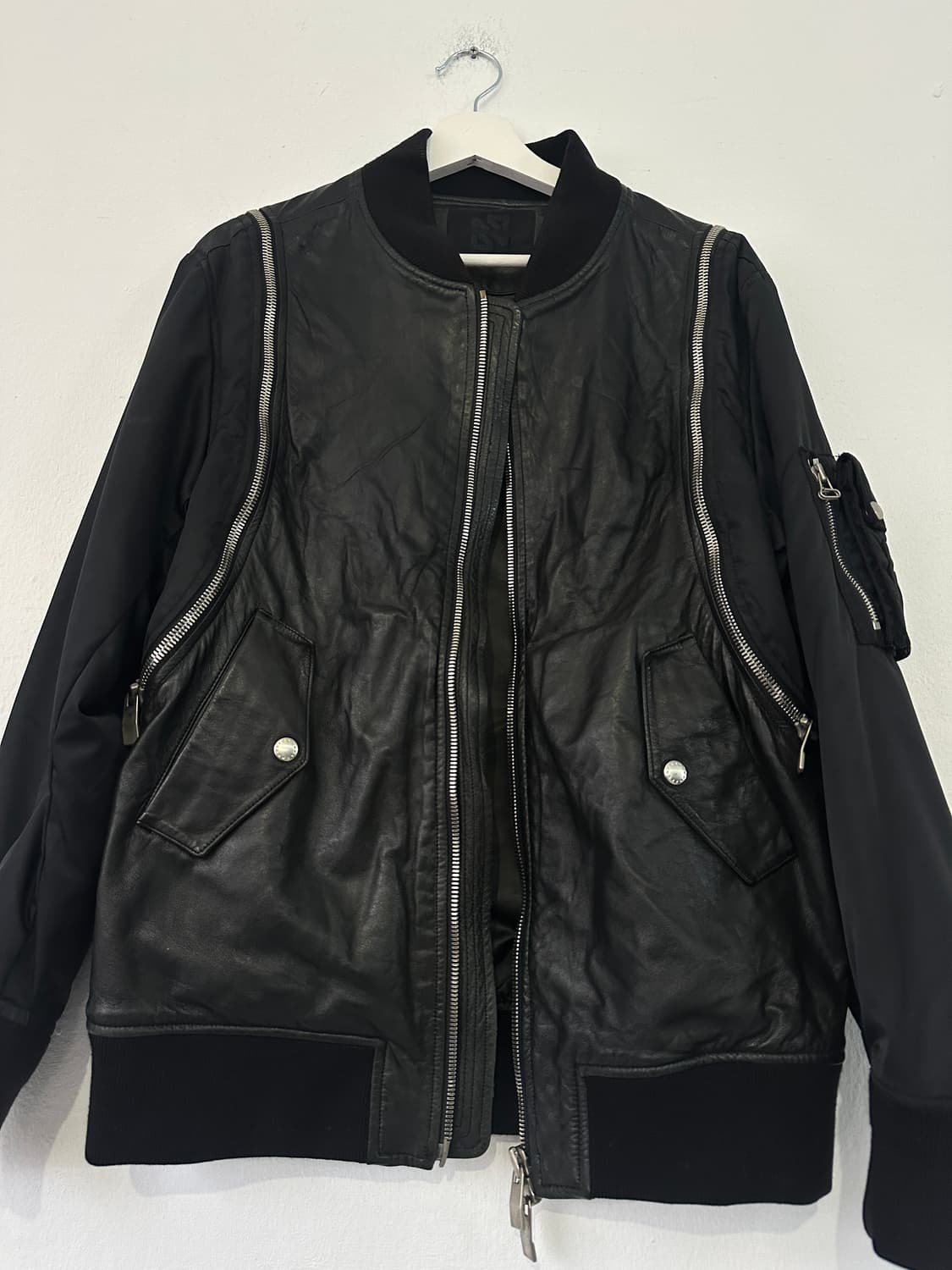 VTG 램스킨 레더 도킹 투웨이 봄버 상품이미지7