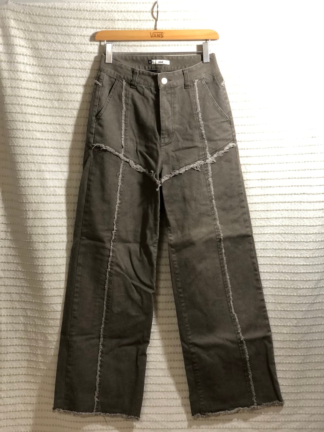 에트몽  카키 와이드핏 코튼 팬츠 상품이미지1