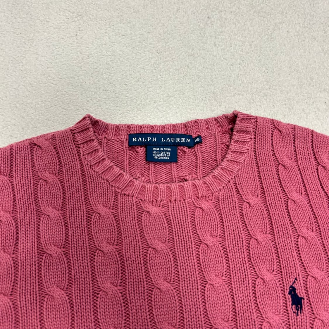 Polo Ralph Lauren pink cable knit 상품이미지6