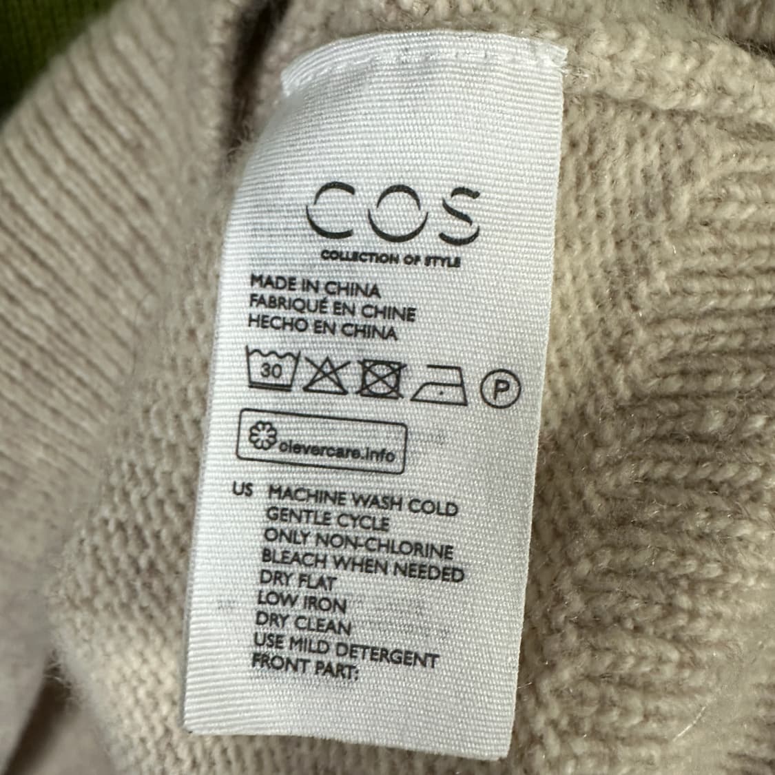 코스 우먼 폴리에스터 니트 크림 상품이미지3