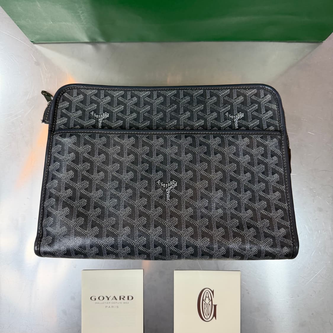 [리오브] 고야드 스페셜 그레이 쥬방스 GM 클러치 상품이미지2