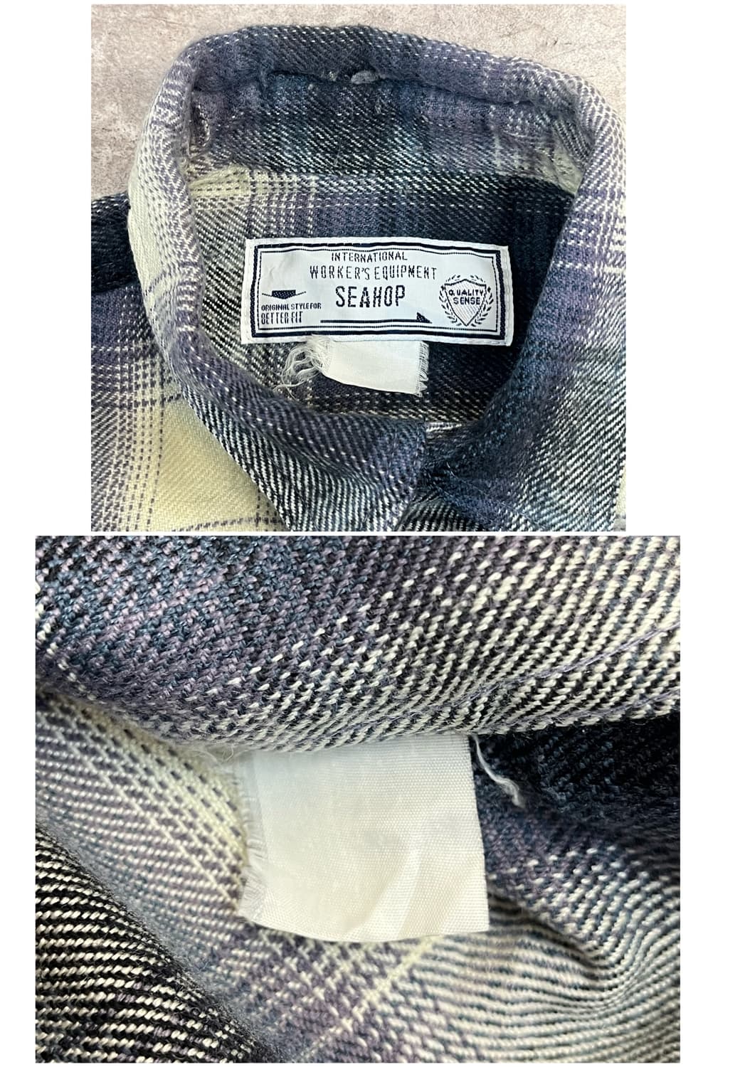 빈티지 Seahop 포켓 체크 셔츠 #csz3675 상품이미지3