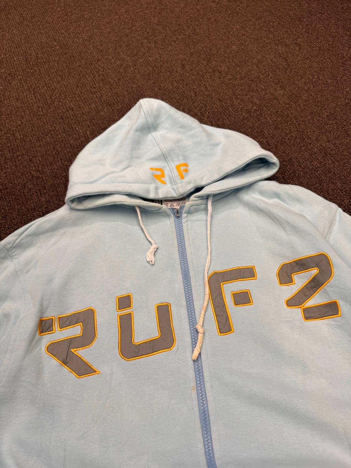 L)RUF2 빈티지 로고 포인트 후드집업(지퍼/오염) 상품이미지2