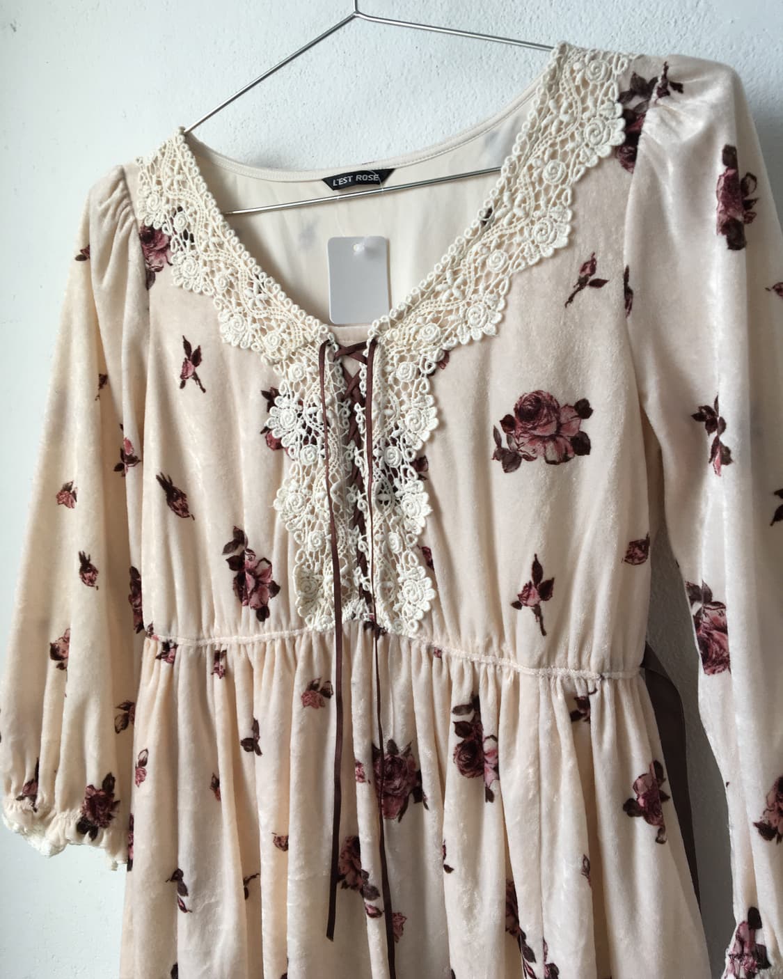 Lest rose velvet onepiece 상품이미지5
