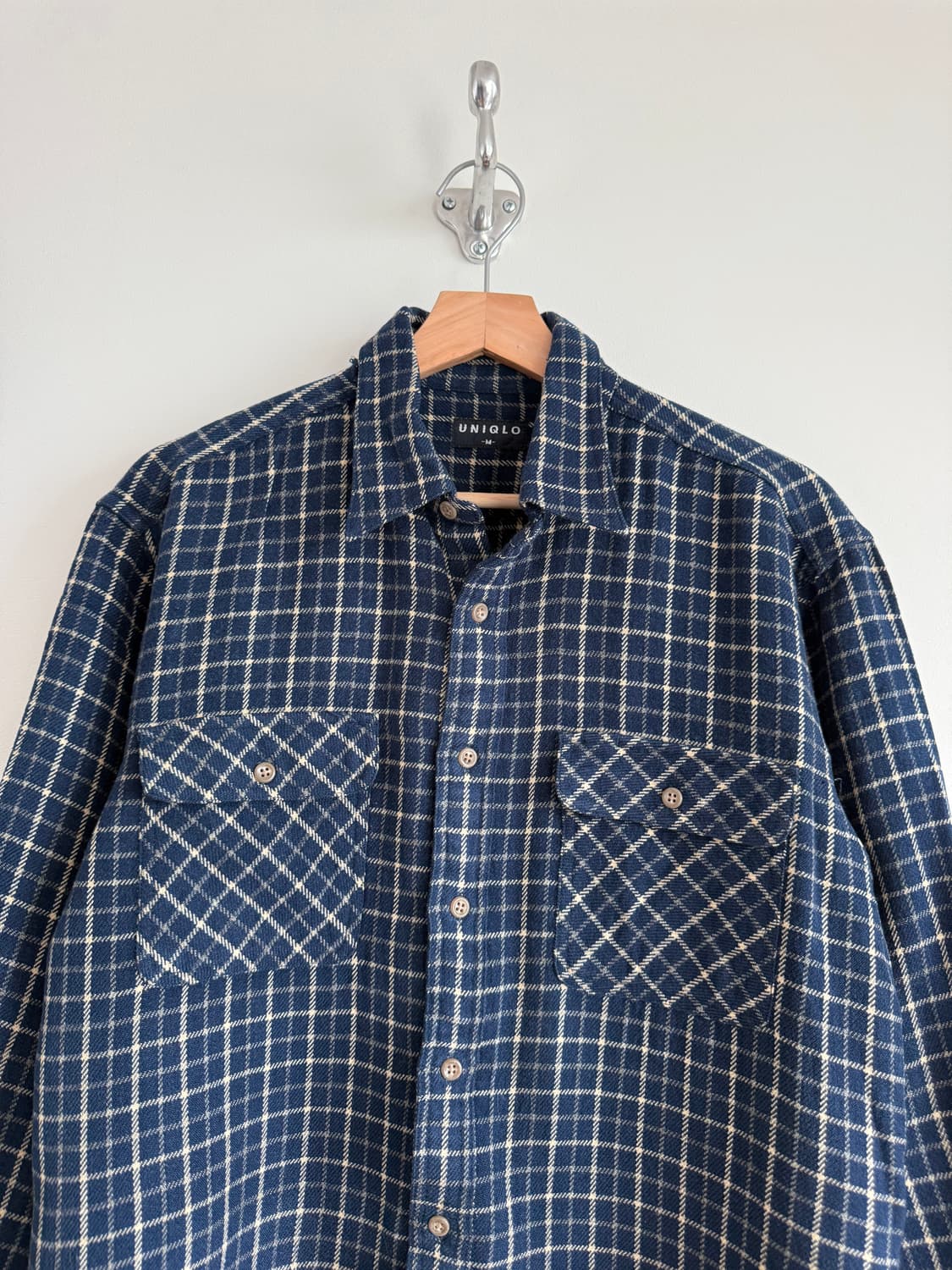 올드 유니클로(UNIQLO) 박스로고 플란넬 셔츠 상품이미지2
