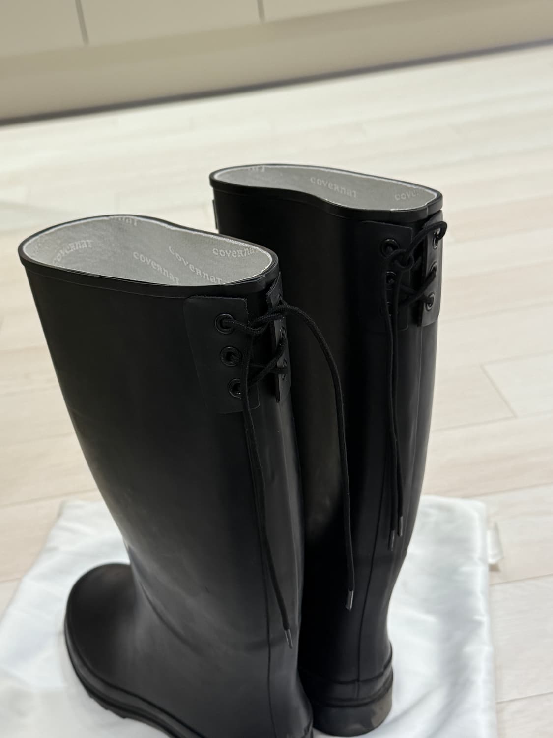 ‼️이사 처분 (1회시착) 커버낫 레인 롱부츠 블랙 240 상품이미지2
