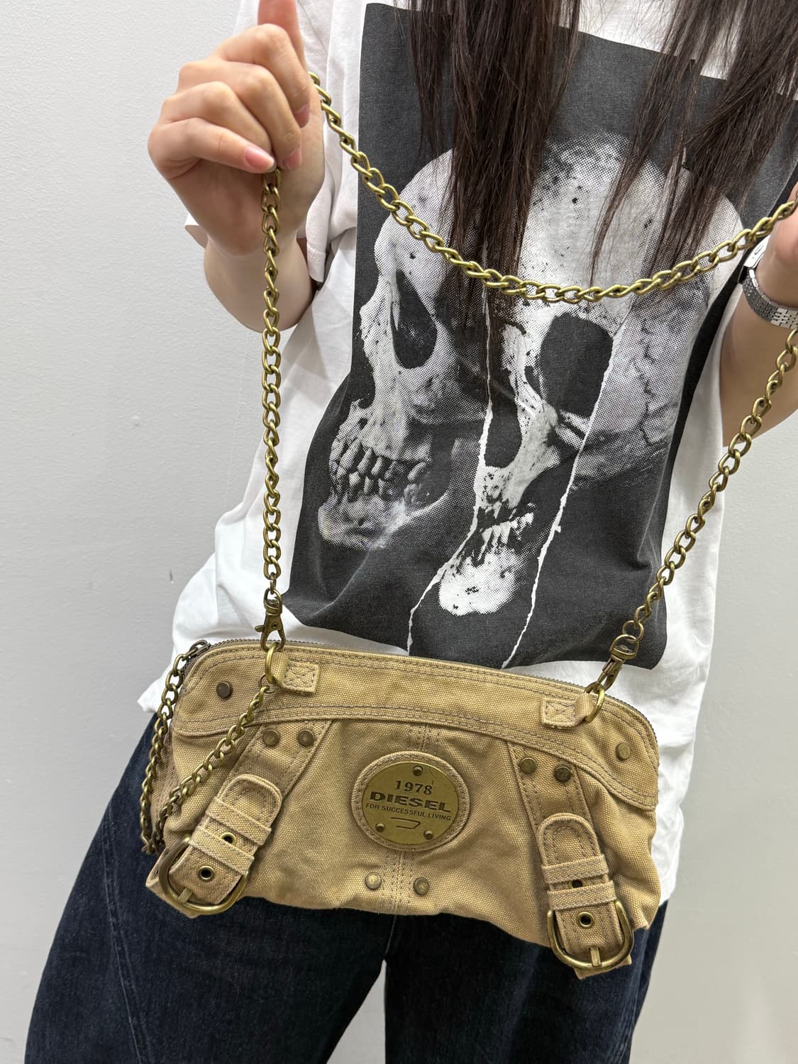 디젤 그런지 체인 크로스백 상품이미지2