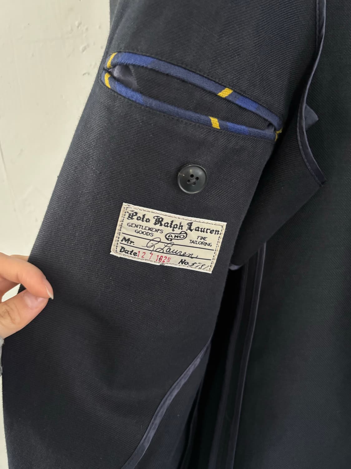 Polo 폴로 랄프로렌 네이비 엠브로이드 파이핑 블레이저 자켓 상품이미지8